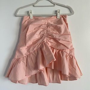 Seek the Label pink ruched mini skirt, Size XS